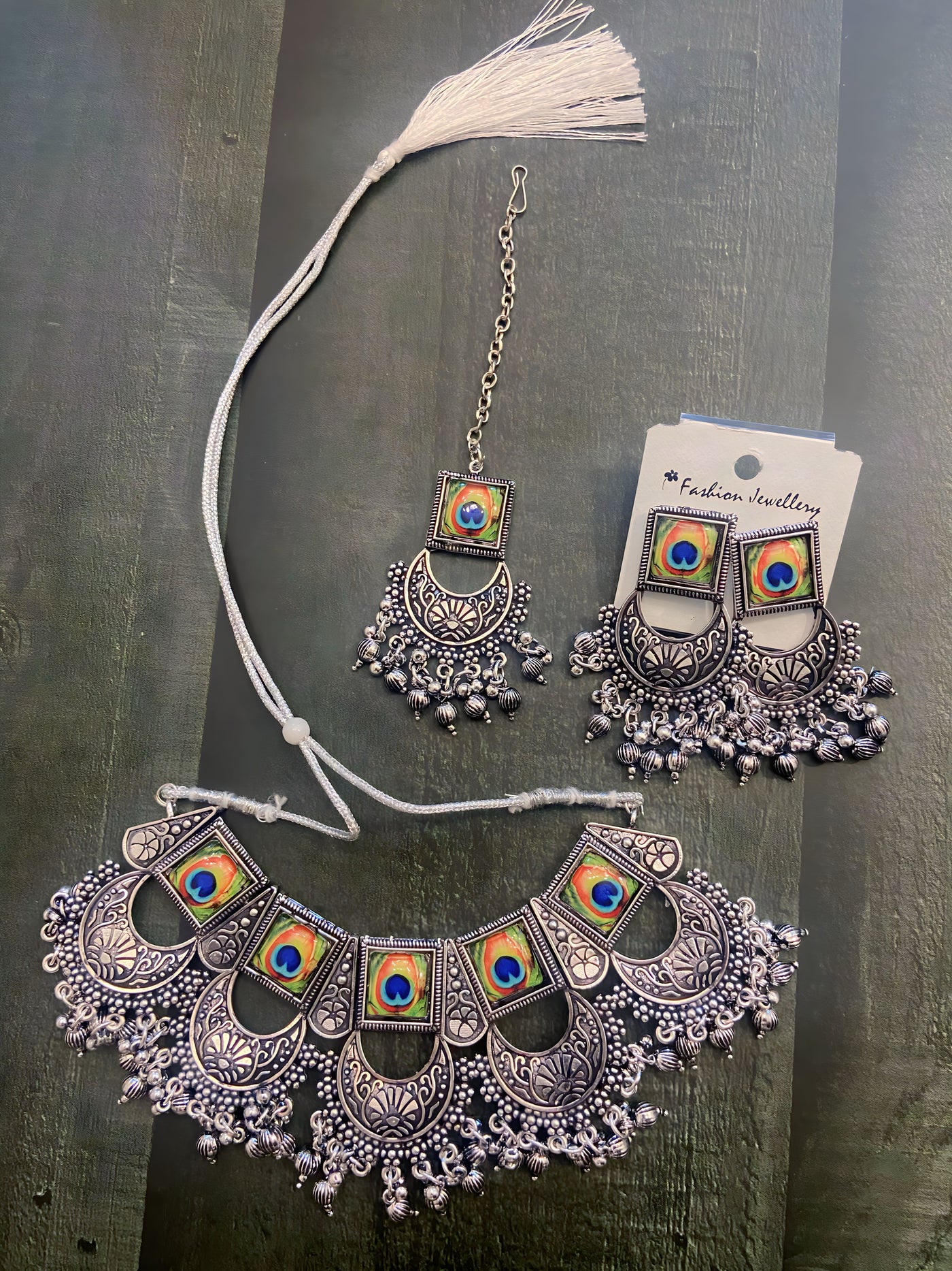 Radha - Oxidised Jewellery set