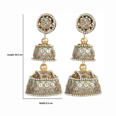 Mehar - Double Jumkha long earrings