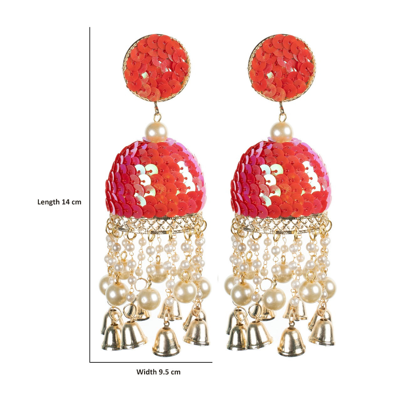 Urwa - Sequins Moti fitting Earrings