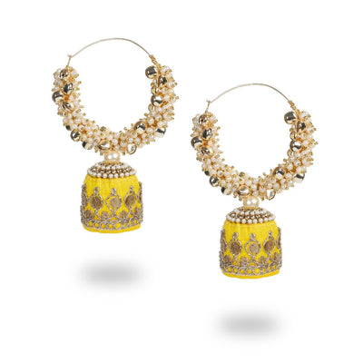 Dilara - Moti fitting contemporary Chandbali