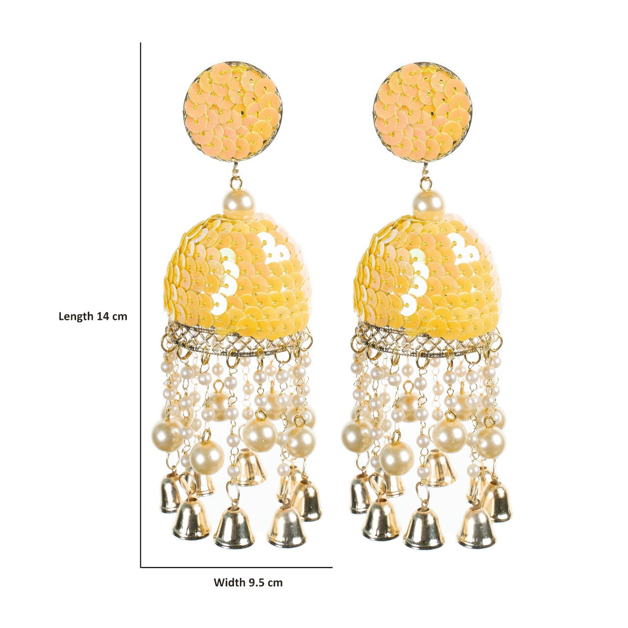 Urwa - Sequins Moti fitting Earrings