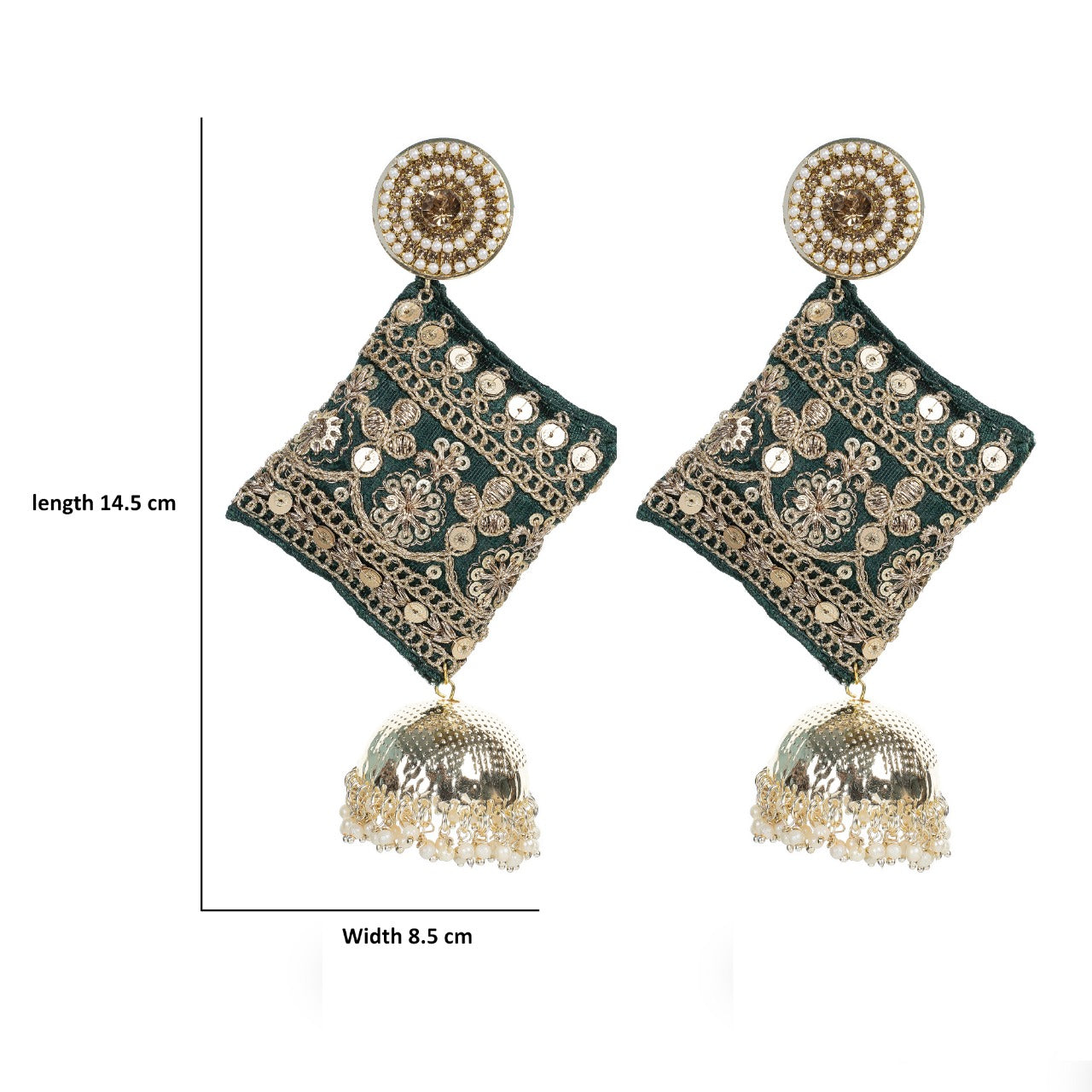 Riwayat - Stunning Zardosi work Earrings