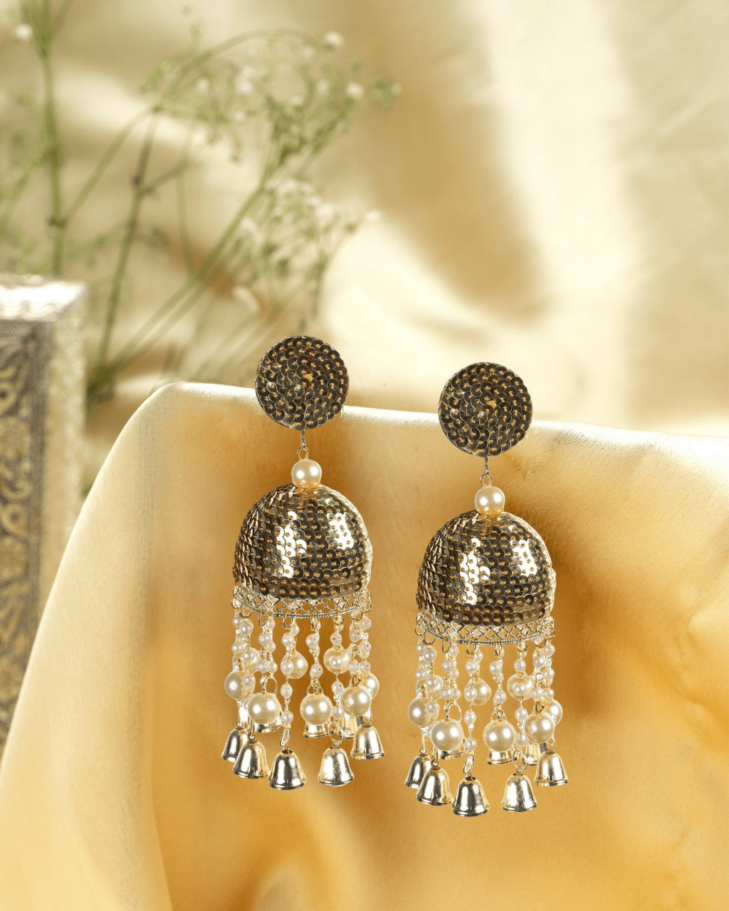 Urwa - Sequins Moti fitting Earrings