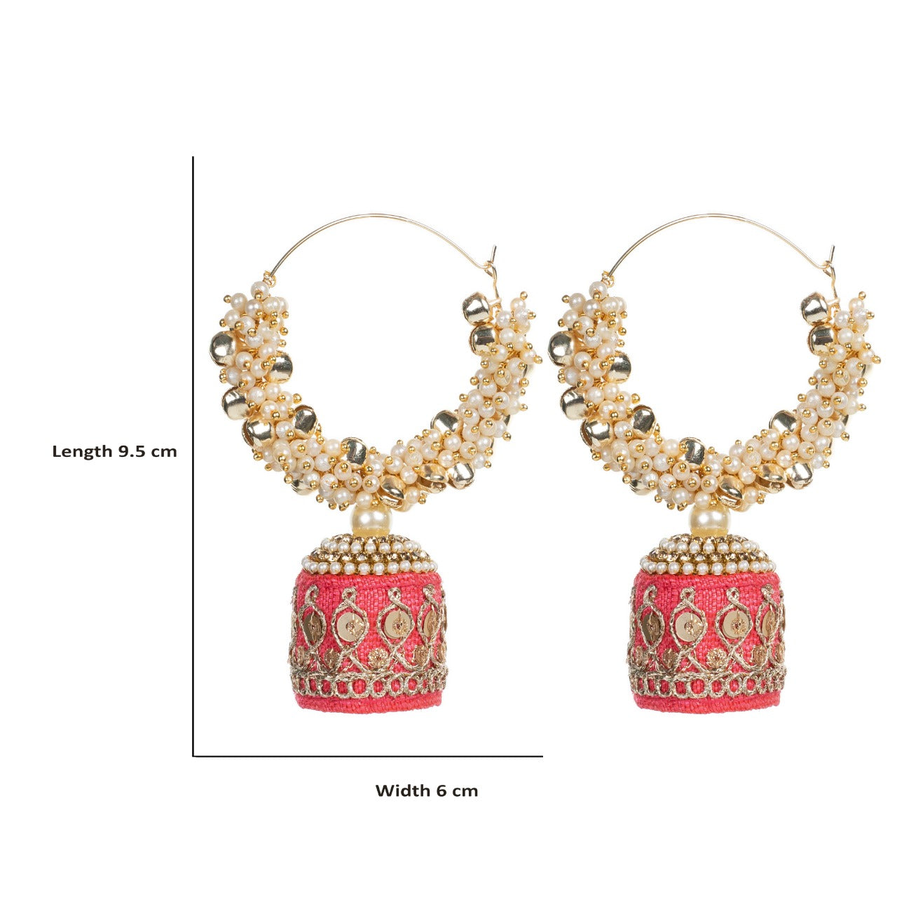 Dilara - Moti fitting contemporary Chandbali