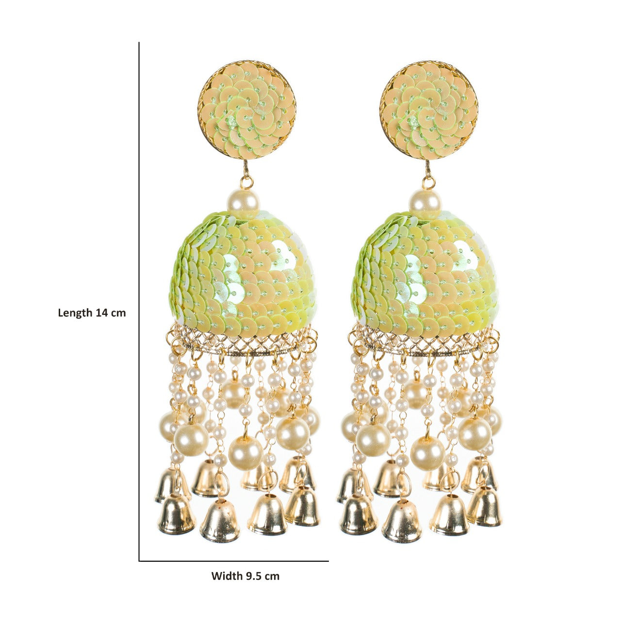 Urwa - Sequins Moti fitting Earrings