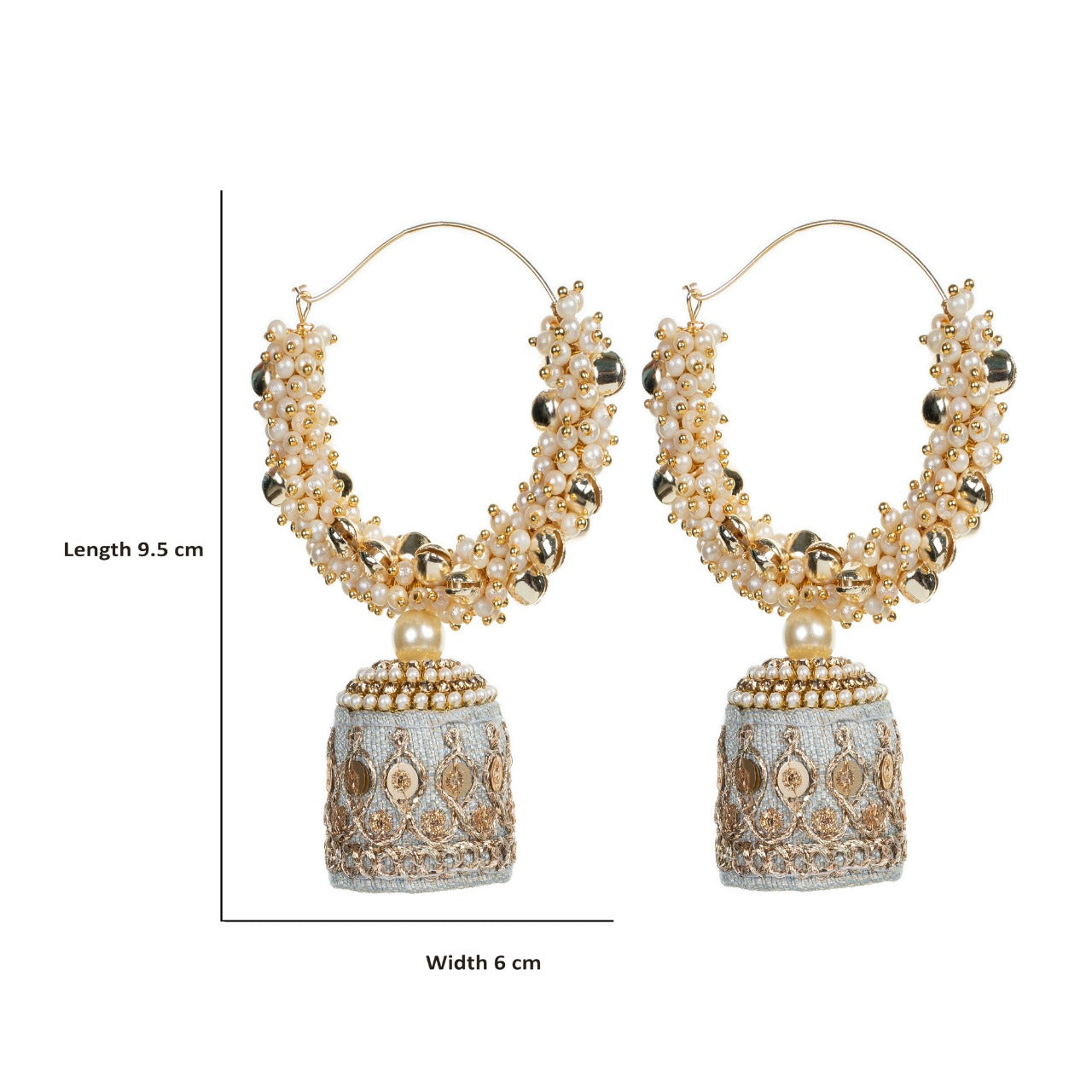 Dilara - Moti fitting contemporary Chandbali
