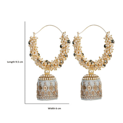 Dilara - Moti fitting contemporary Chandbali