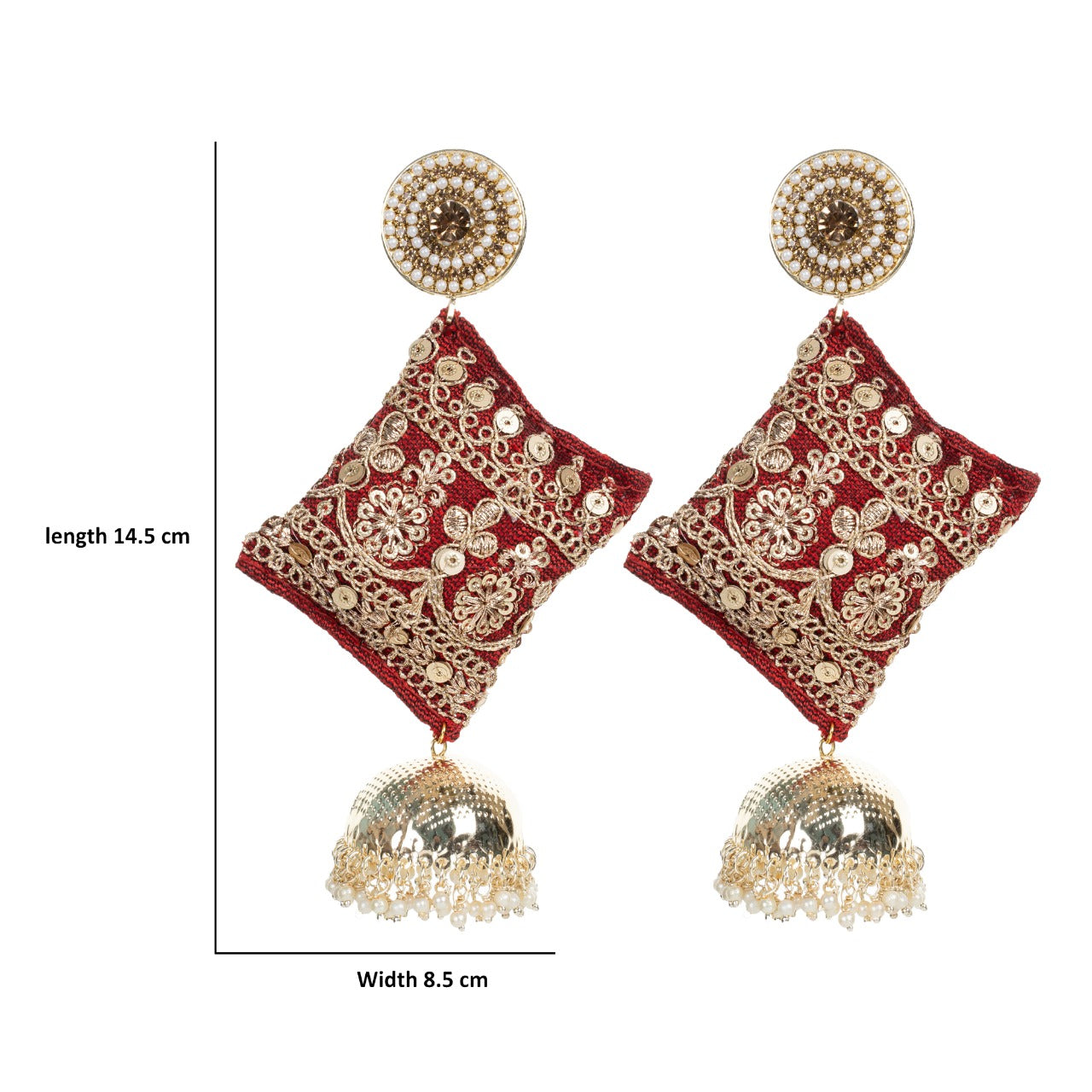 Riwayat - Stunning Zardosi work Earrings