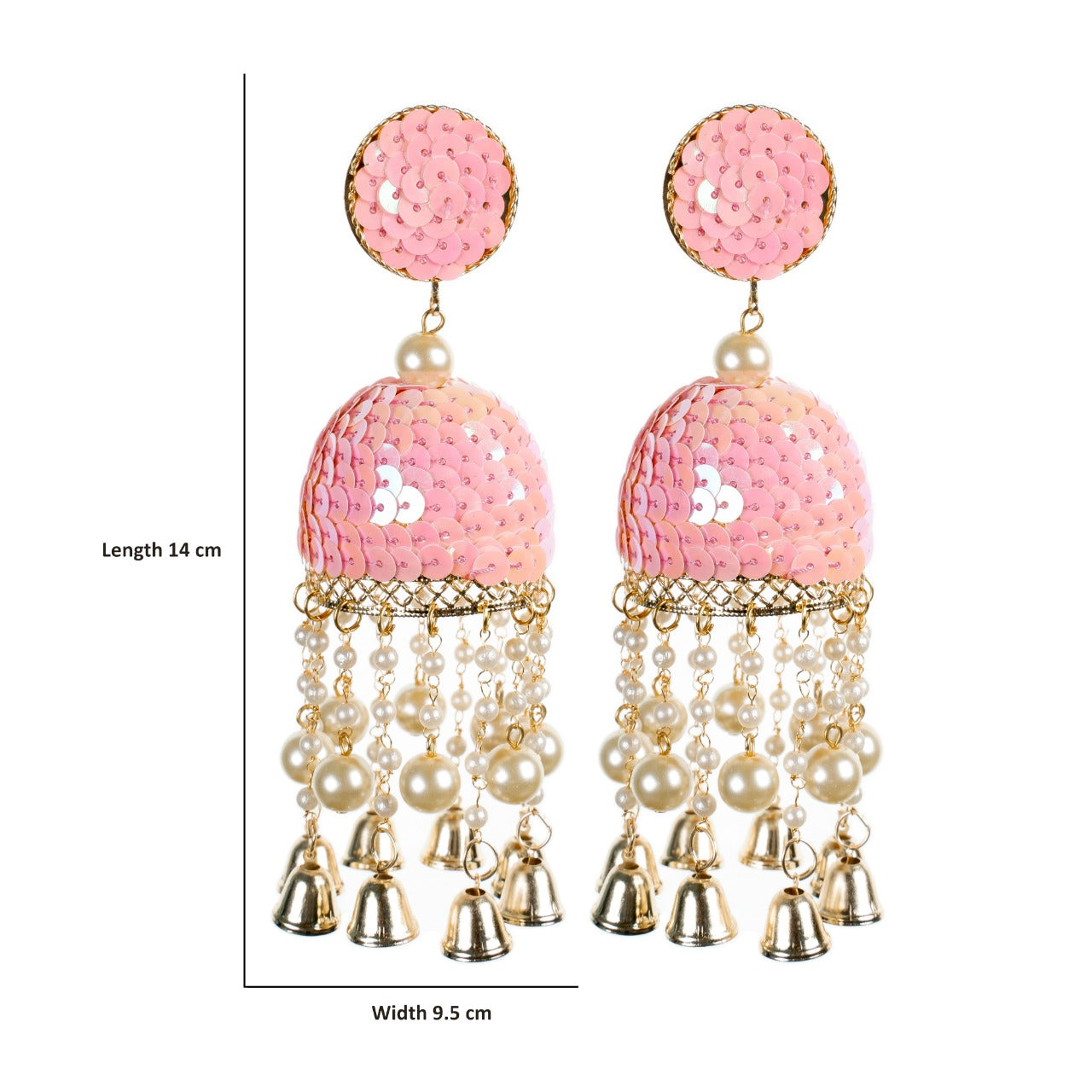 Urwa - Sequins Moti fitting Earrings