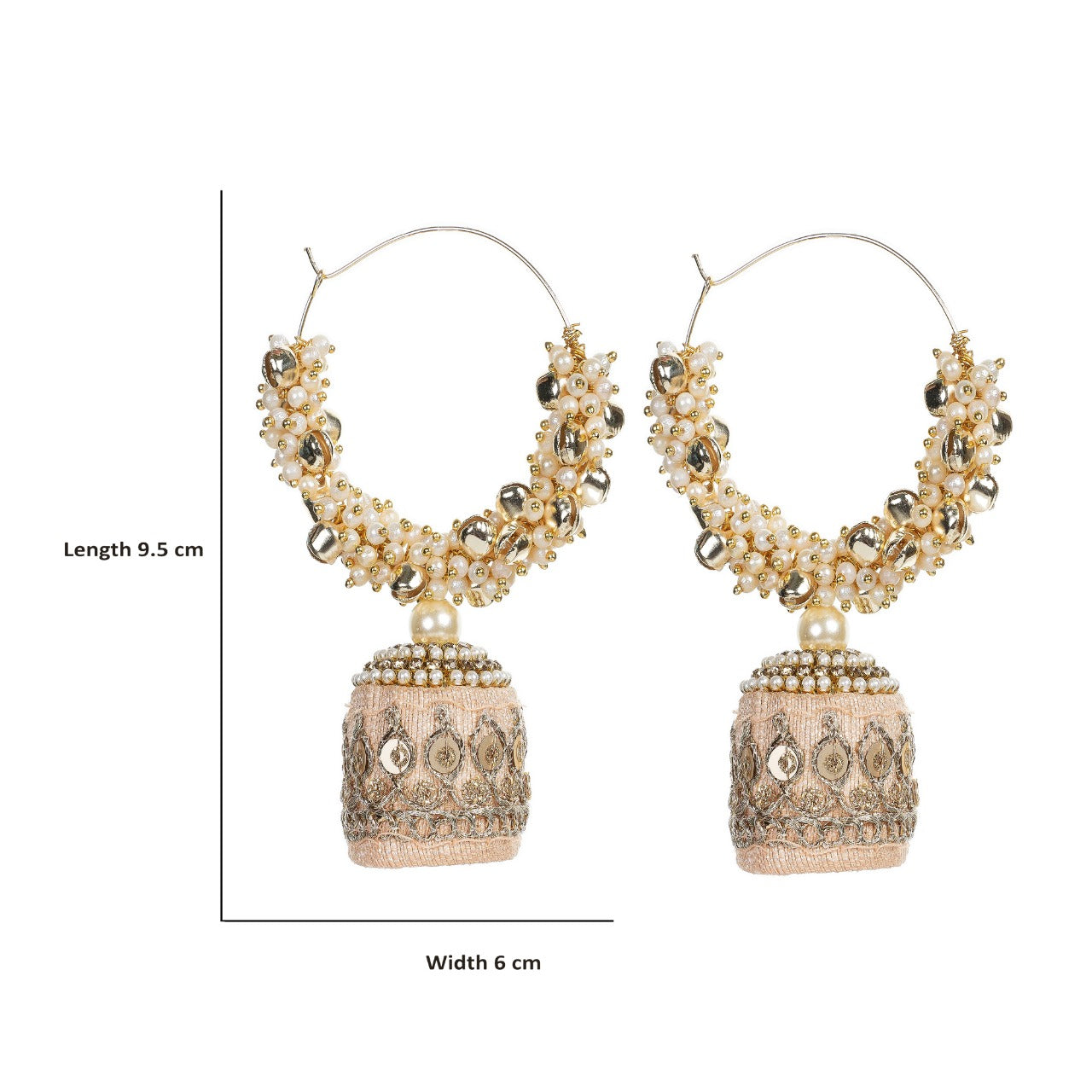 Dilara - Moti fitting contemporary Chandbali