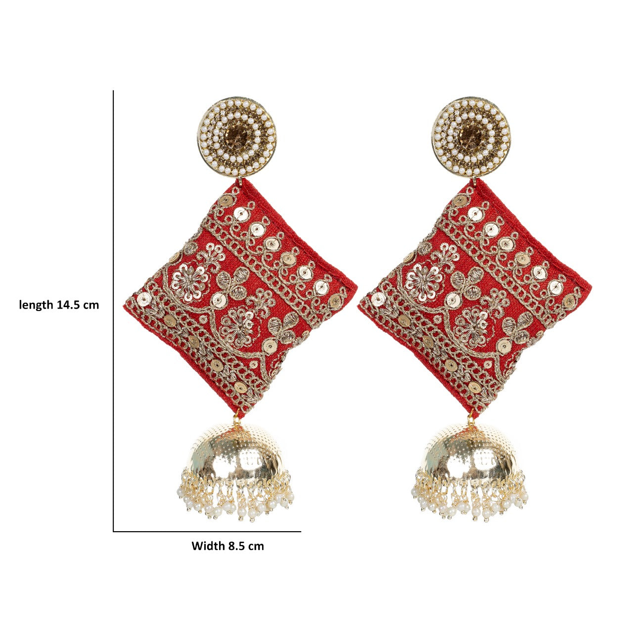Riwayat - Stunning Zardosi work Earrings